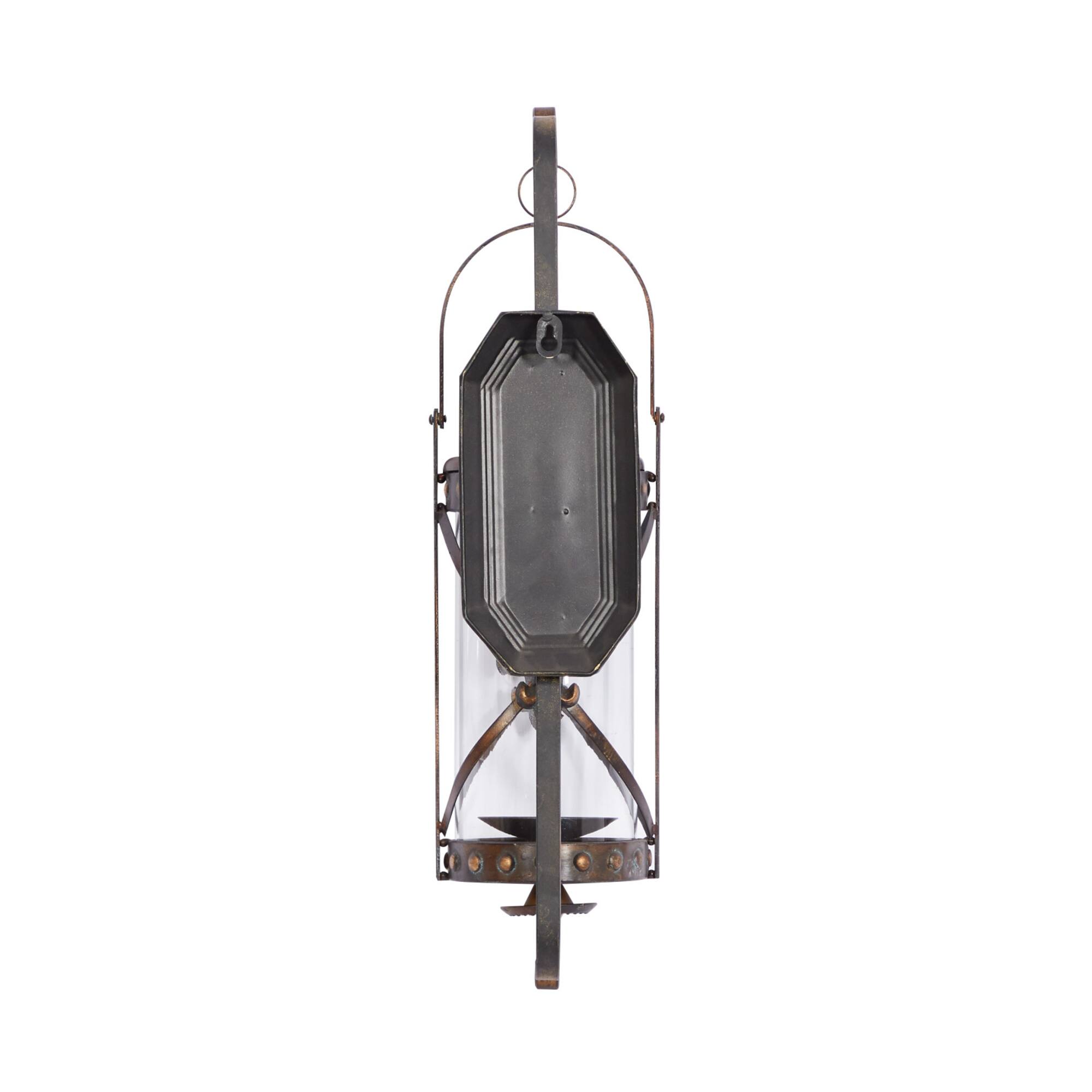 20'' Bronze Glass Decorative Candle Wall Sconce